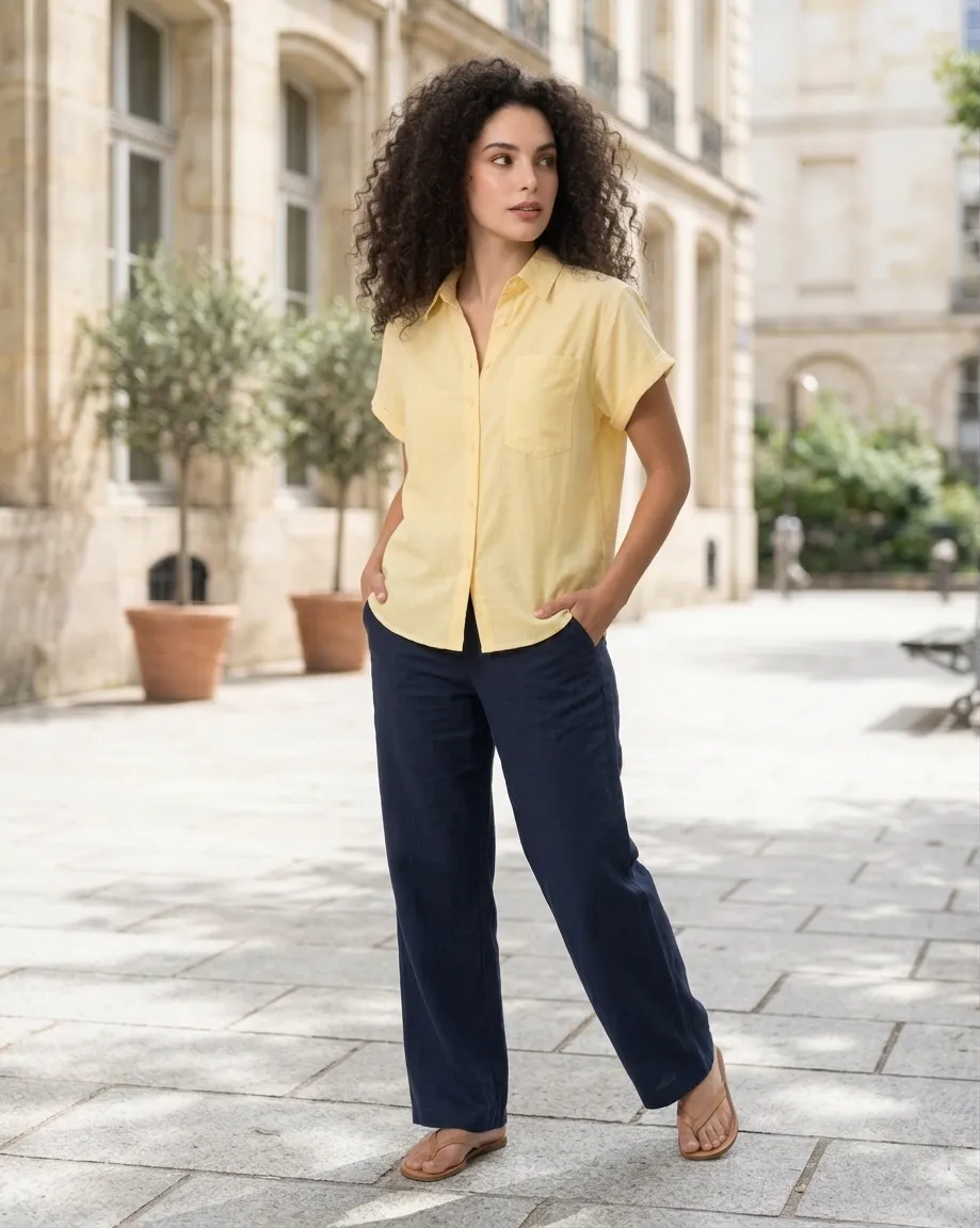 The same model on a daylight backdrop