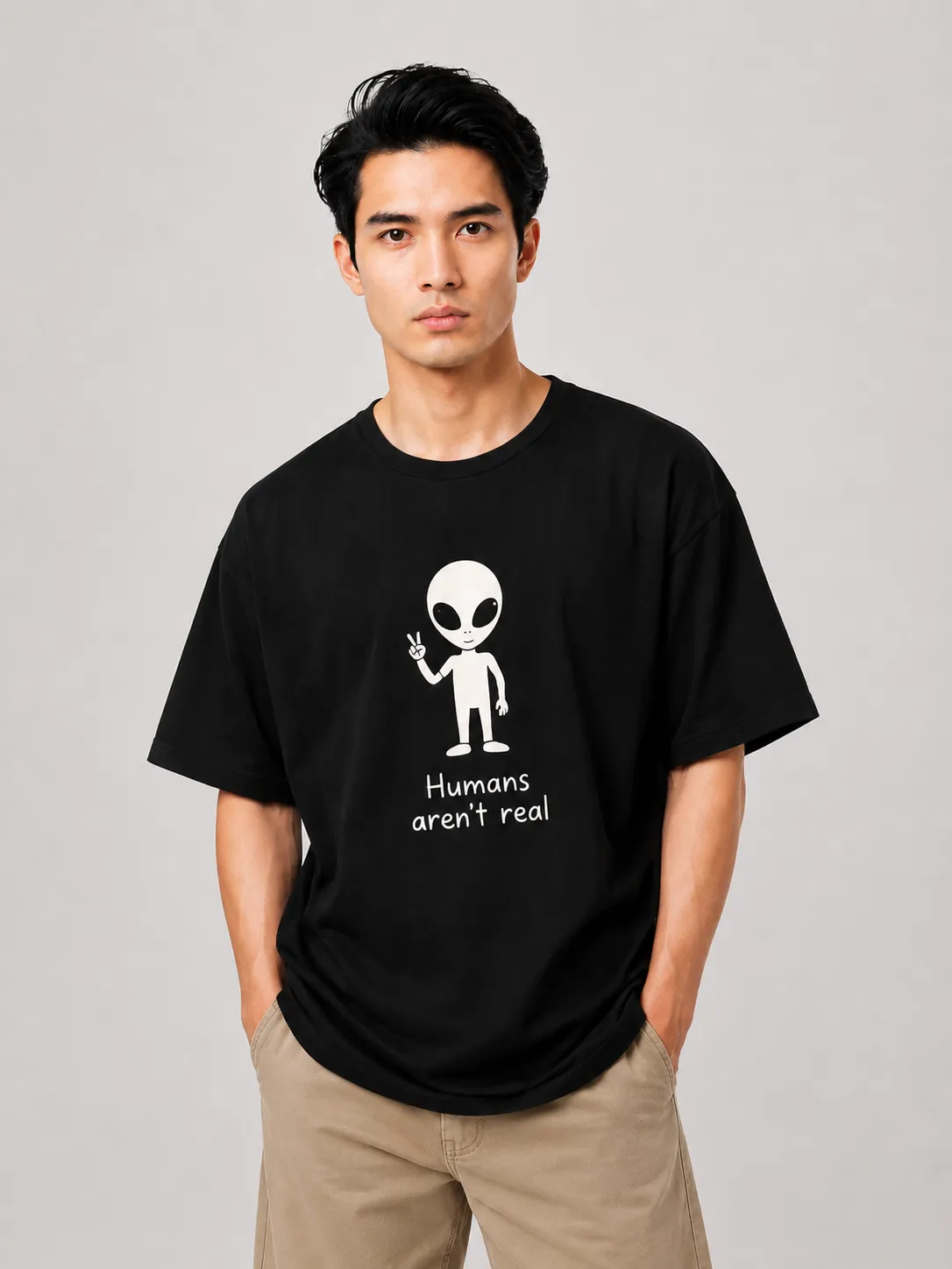 The same tee with an all-over print