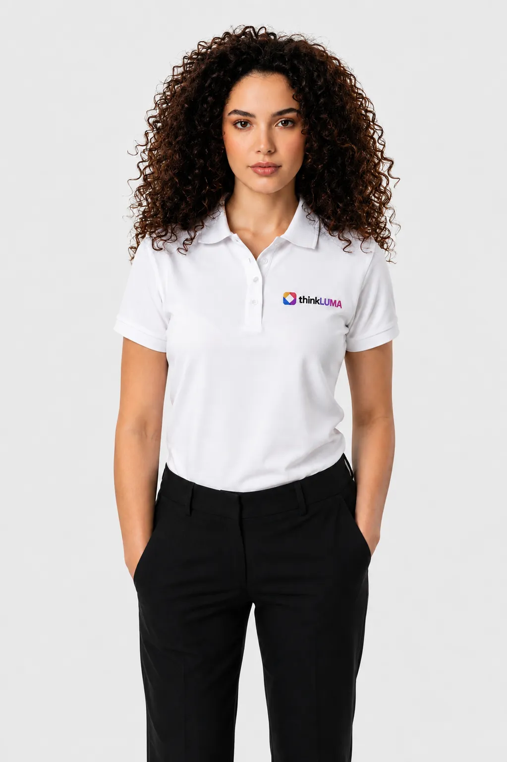 The same tee with an embroidered motif