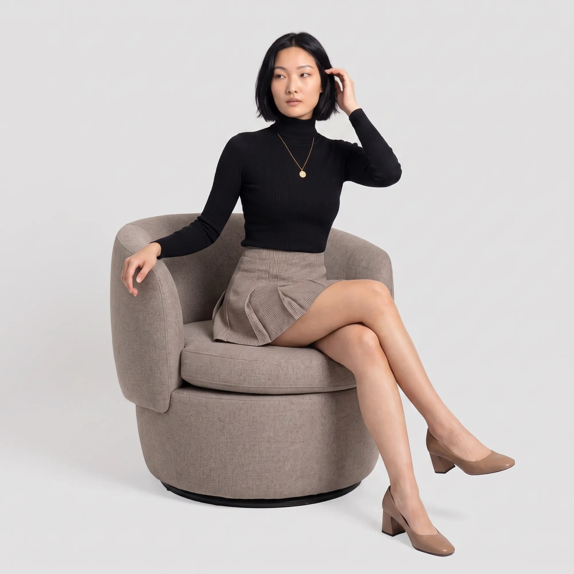 Sample trial render, seated pose